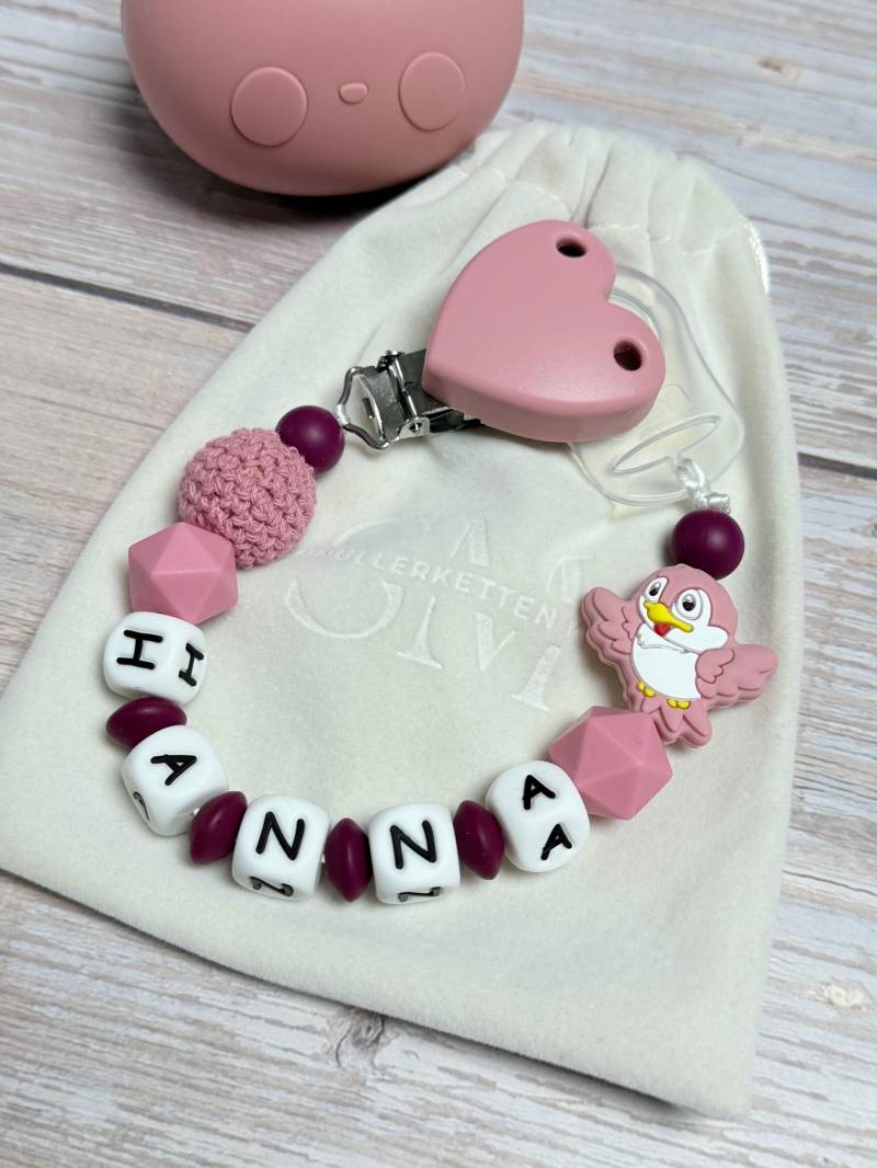 Schnullerkette Mit Namen Mädchen von Etsy - SchnullerkettenMira