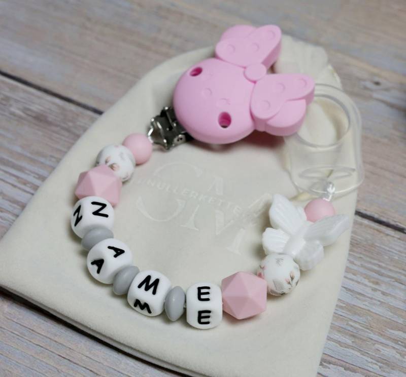 Schnullerkette Mit Namen Mädchen von Etsy - SchnullerkettenMira