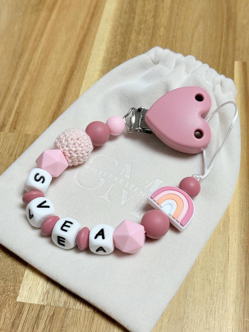 Schnullerkette Mit Namen Mädchen von Etsy - SchnullerkettenMira