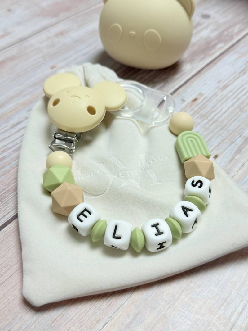 Silikon Schnullerkette Mit Namen Jungen von Etsy - SchnullerkettenMira