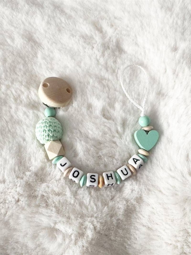 Schnullerkette Personalisiert Mit Namen Herz von Etsy - Schnullerkettendream