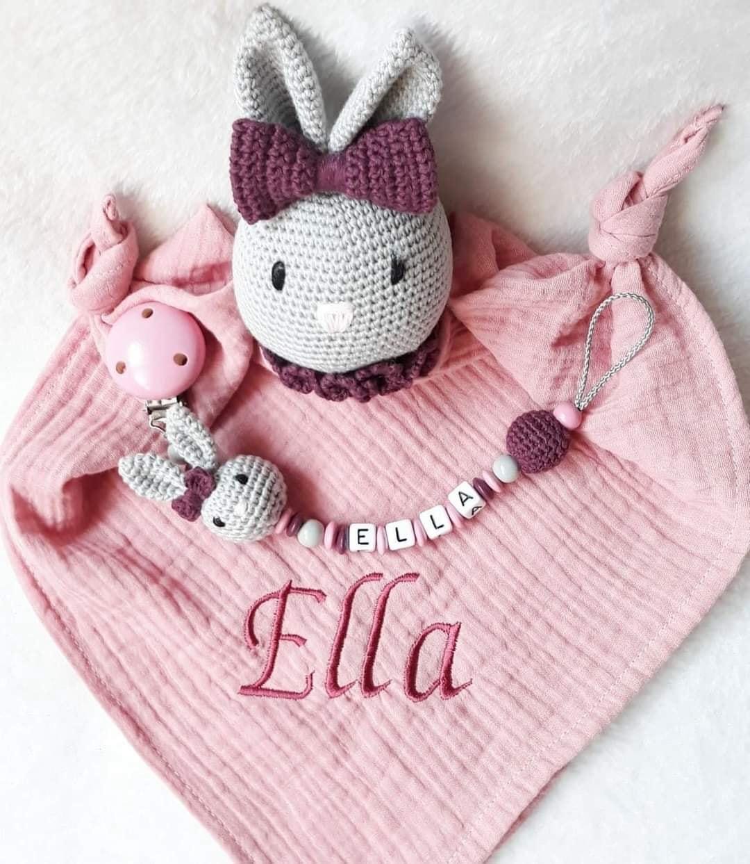 Schnullerkette Und Schnuffeltuch Personalisiert Schnullerkette Und Schnuffeltuch Personalisiert von Etsy - Schnullerkettendream
