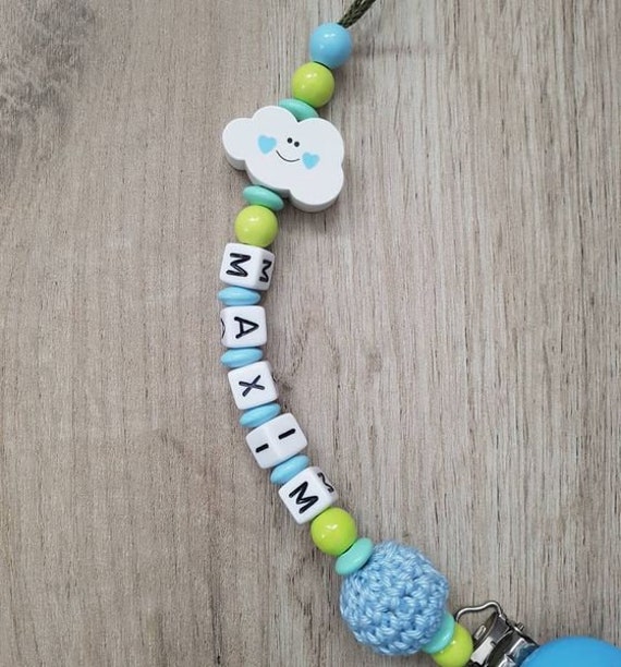 Schnullerkette Mit Name, Wolke, Elefant Schnullerkette Mit Name, Wolke, Elefant von Etsy - Schnullidulli20