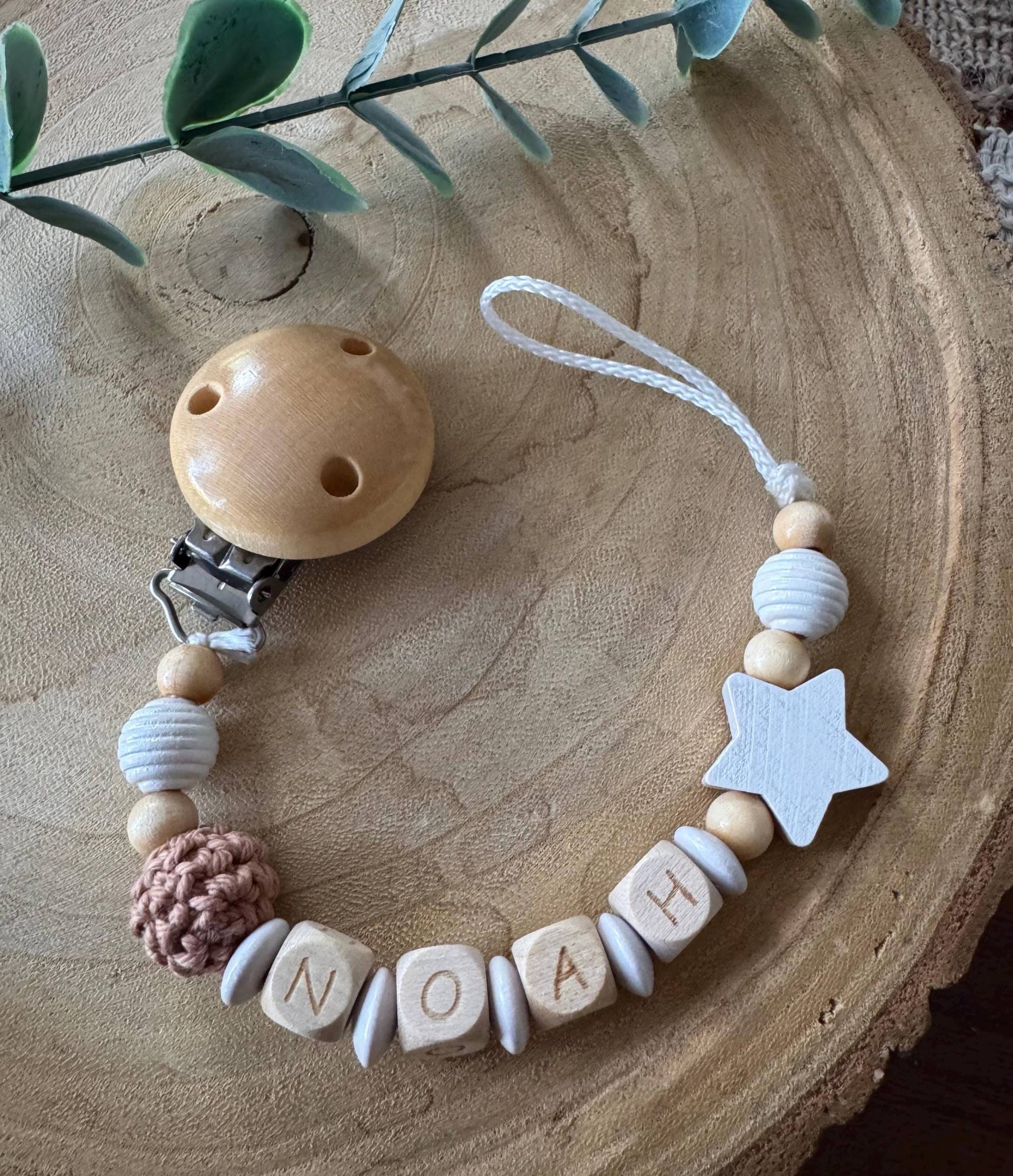 Schnullerkette Natur Mit Namen Schnullerkette Natur Mit Namen von Etsy - Schnulliecke