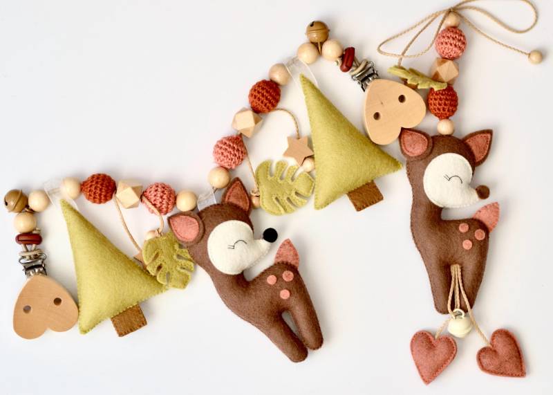 2Er Set „Rehkitz" Kinderwagenkette Und Maxi Cosi Anhänger von Etsy - SchoeffBoutique