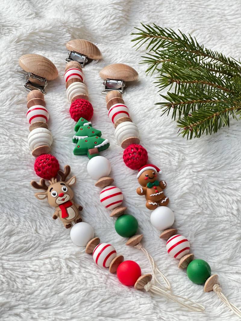 Schnullerkette - Weihnachten Mädchen Junge Geschenk Weihnachtsgeschenk Baby von Etsy - SchwesternSchaetze