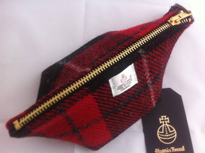 Harris Tweed Make Up Cosmetic Bag Gadget Clutch Purse Gift Made Scotland Case Evening von Etsy - Scotswhahae