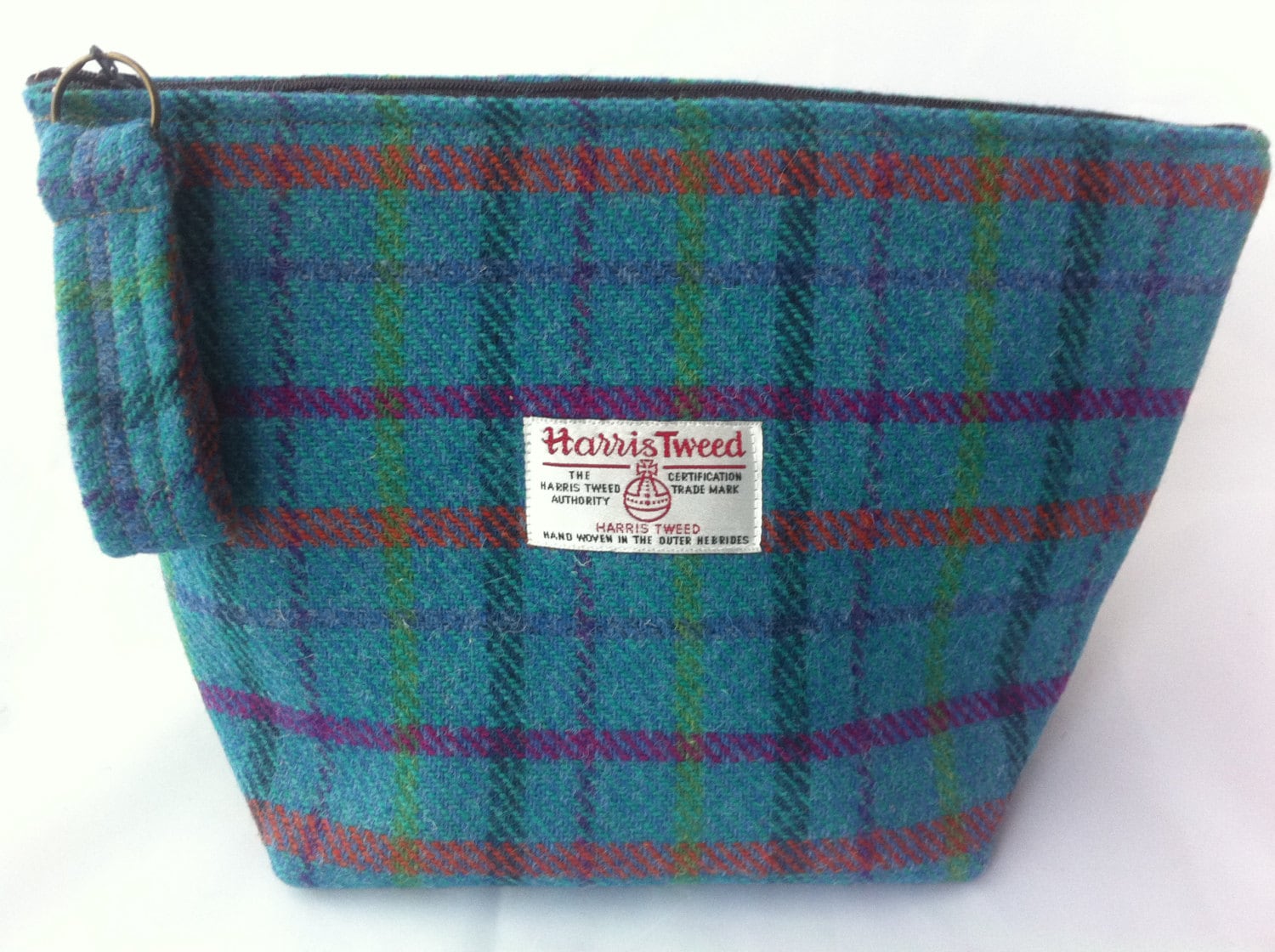 Ladies Harris Tweed Wash Bag Sponge Woman Gift Scottish Tartan Bridesmaid Wedding Make Up von Etsy - Scotswhahae