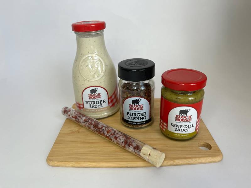 Block House Burger Seasoning Kit | Bbq Sauce Gift Box Geschenken Birthday Warming Picnic Set von Etsy - ScottsBoxShop