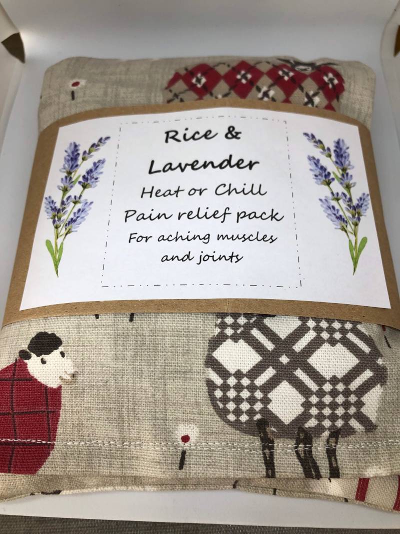 Schafe Gemusterte Reis Gefüllt Lavendel Wärme/Kälte Packung von Etsy - SecretGardenCraftsUK