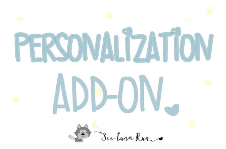 Personalisierung Add On Personalisierung Add On von Etsy - SeeLunaRun