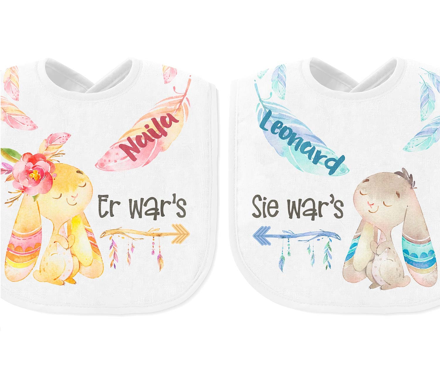 Lätzchen Zwillinge Pärchen Twins Sabberlätzchen Im 2Er Set Mit Name von Etsy - SelketsShop
