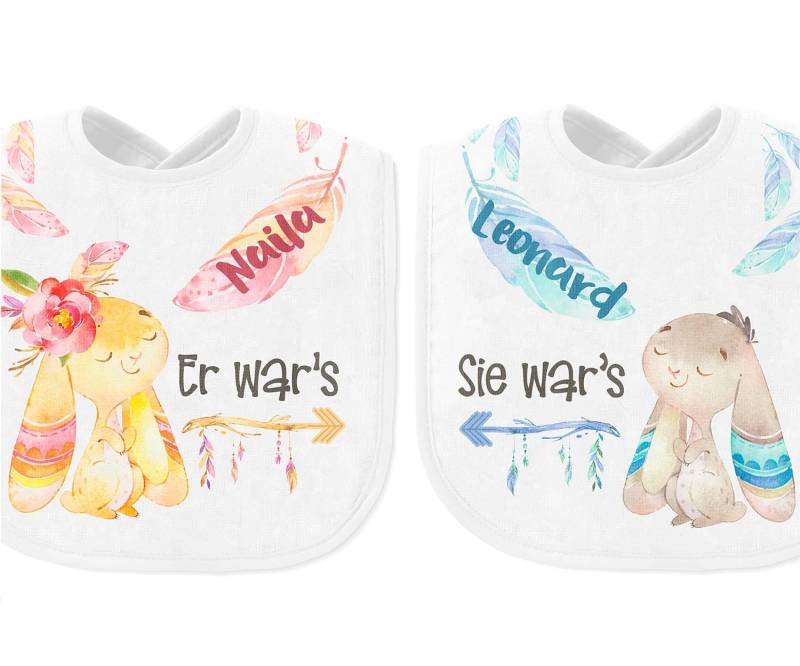 Lätzchen Zwillinge Pärchen Twins Sabberlätzchen Im 2Er Set Mit Name von Etsy - SelketsShop