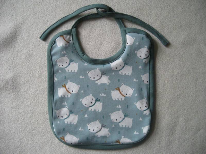 Bio Baby Lätzchen Eisbär, Frottee Rückseite, Latz, Kinder von Etsy - Sembini