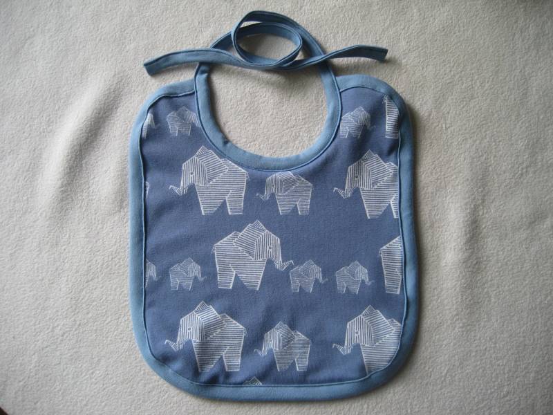Bio Baby Lätzchen Elefanten Blau, Frottee Rückseite, Kinder, Latz von Etsy - Sembini
