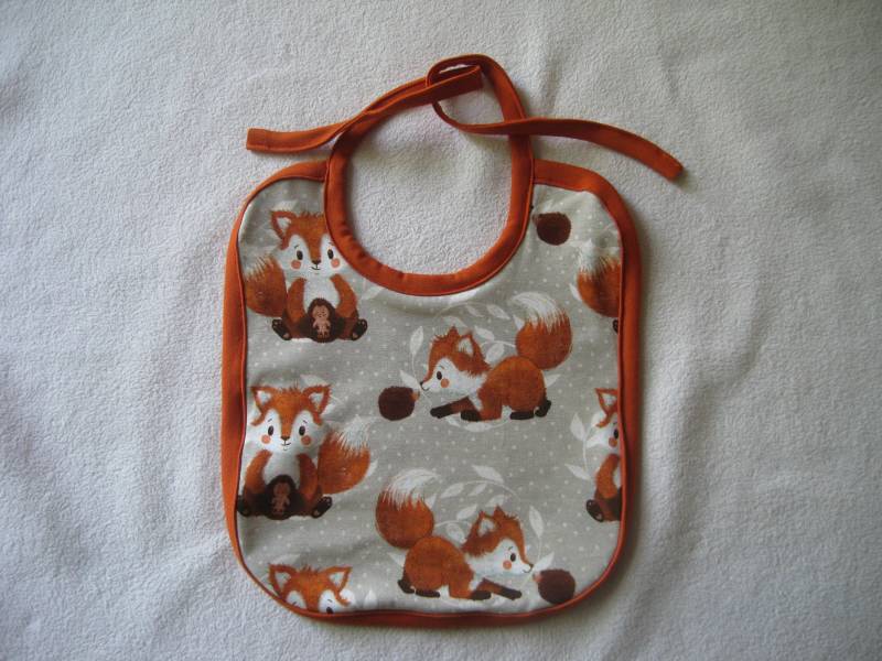 Bio Baby Lätzchen Fuchs & Igel, Frottee Rückseite, Latz, Kinder von Etsy - Sembini