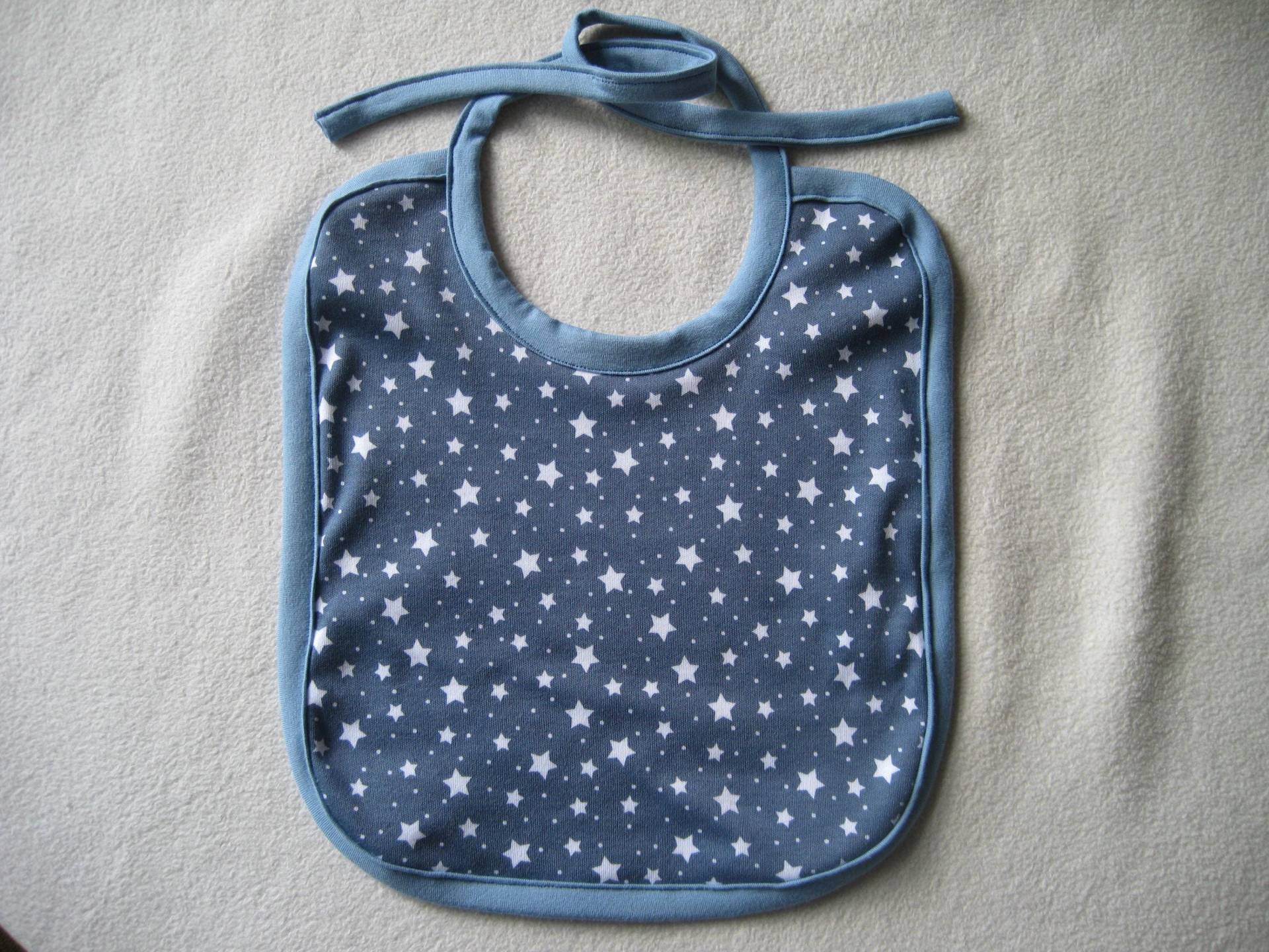 Bio Baby Lätzchen Sterne Blau, Frottee Rückseite, Kinder, Latz Bio Baby Lätzchen Sterne Blau, Frottee Rückseite, Kinder, Latz von Etsy - Sembini