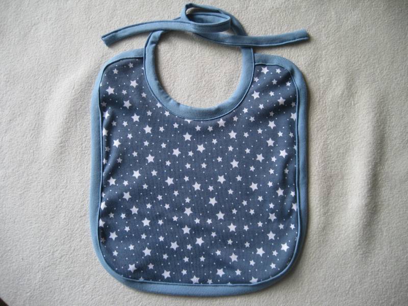 Bio Baby Lätzchen Sterne Blau, Frottee Rückseite, Kinder, Latz von Etsy - Sembini