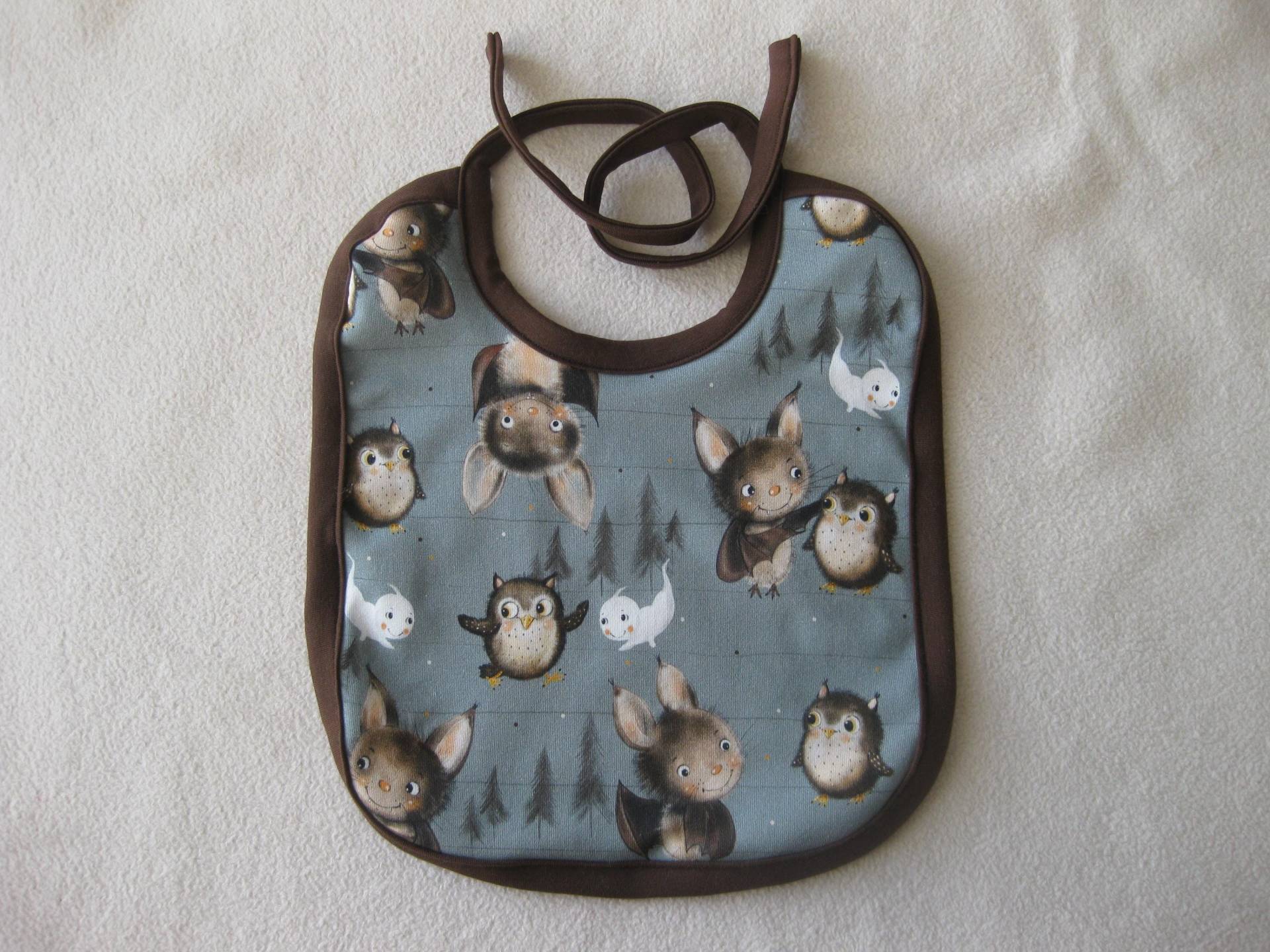 Bio Baby Lätzchen Uhu & Fledermaus, Frottee Rückseite, Latz, Kinder Bio Baby Lätzchen Uhu & Fledermaus, Frottee Rückseite, Latz, Kinder von Etsy - Sembini