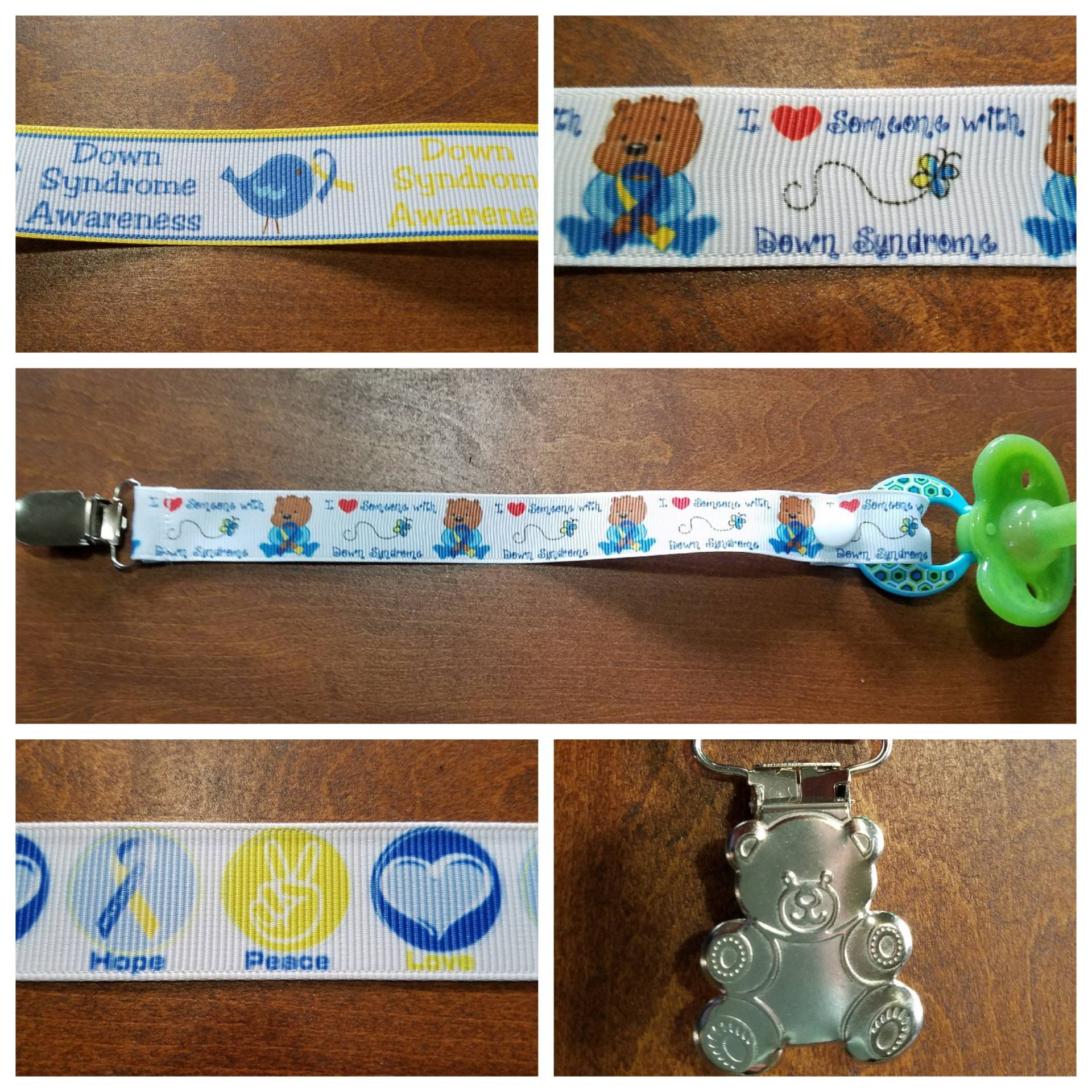 Down-Syndrom-Bewusstsein Schnullerclip/Chewy Halter -Kaufen Sie 3 Und Erhalten 1 Gratis Down-Syndrom-Bewusstsein Schnullerclip/Chewy Halter -Kaufen Sie 3 Und Erhalten 1 Gratis von Etsy - SewAdorableCaitie