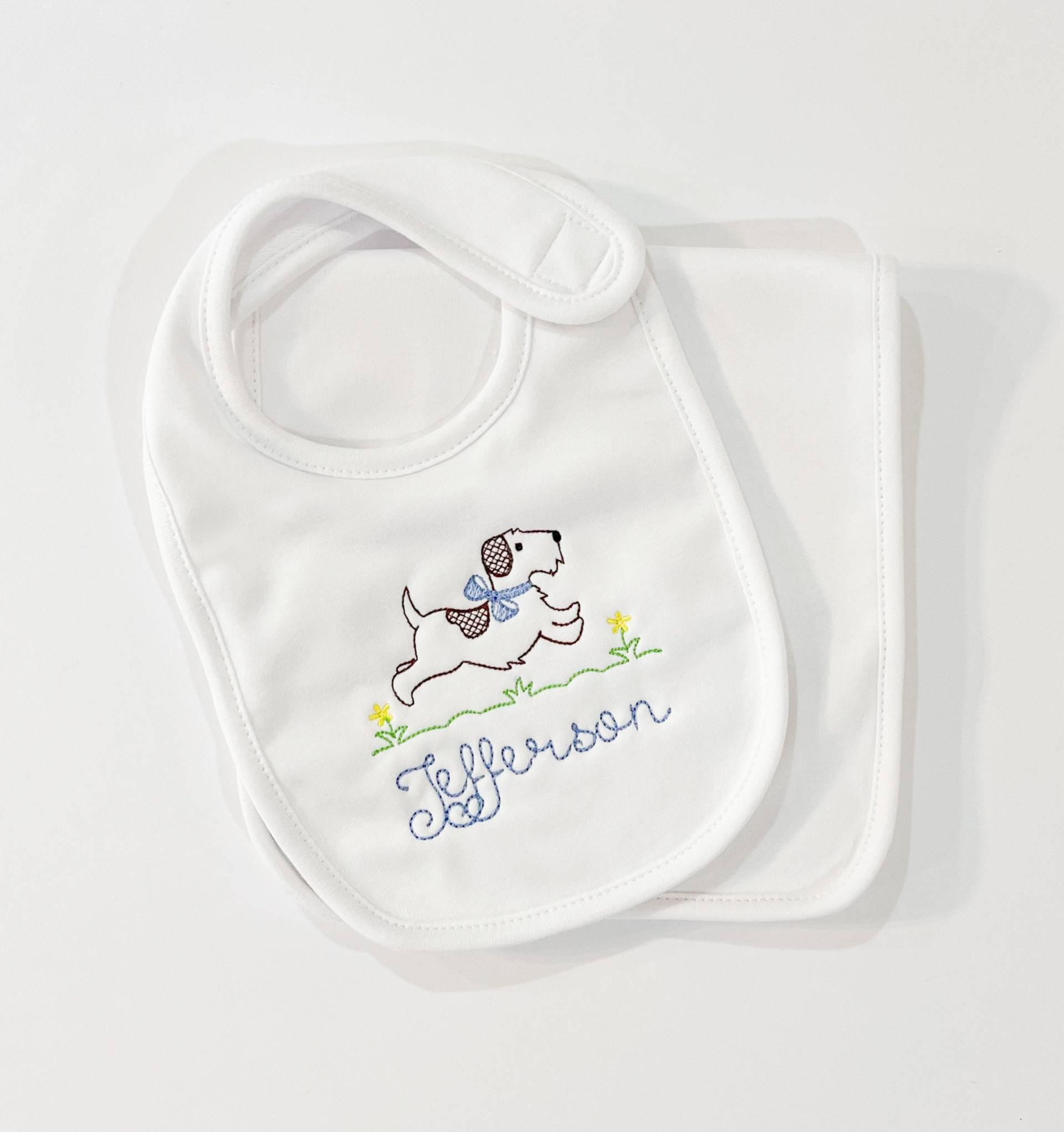 Personalisierte Lätzchen Und Spucktuch Set | Besticktes Monogramm Duschgeschenk von Etsy - SewAmeliaIsland