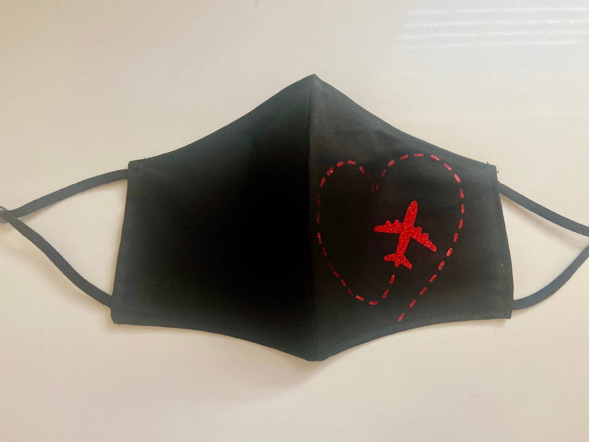 Funkelnde Flugzeug Reise Flieger Gesichtsmaske Gesichtsbedeckung von Etsy - SewFlyDesignsCo