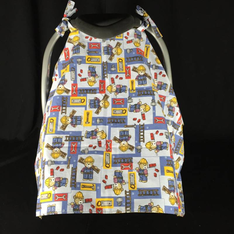 Reversible Kindersitz Baldachin - Bau Teddy Bär/Gelbe Maßband Reversible Kindersitz Baldachin - Bau Teddy Bär/Gelbe Maßband von Etsy - SewManyStitchesVT