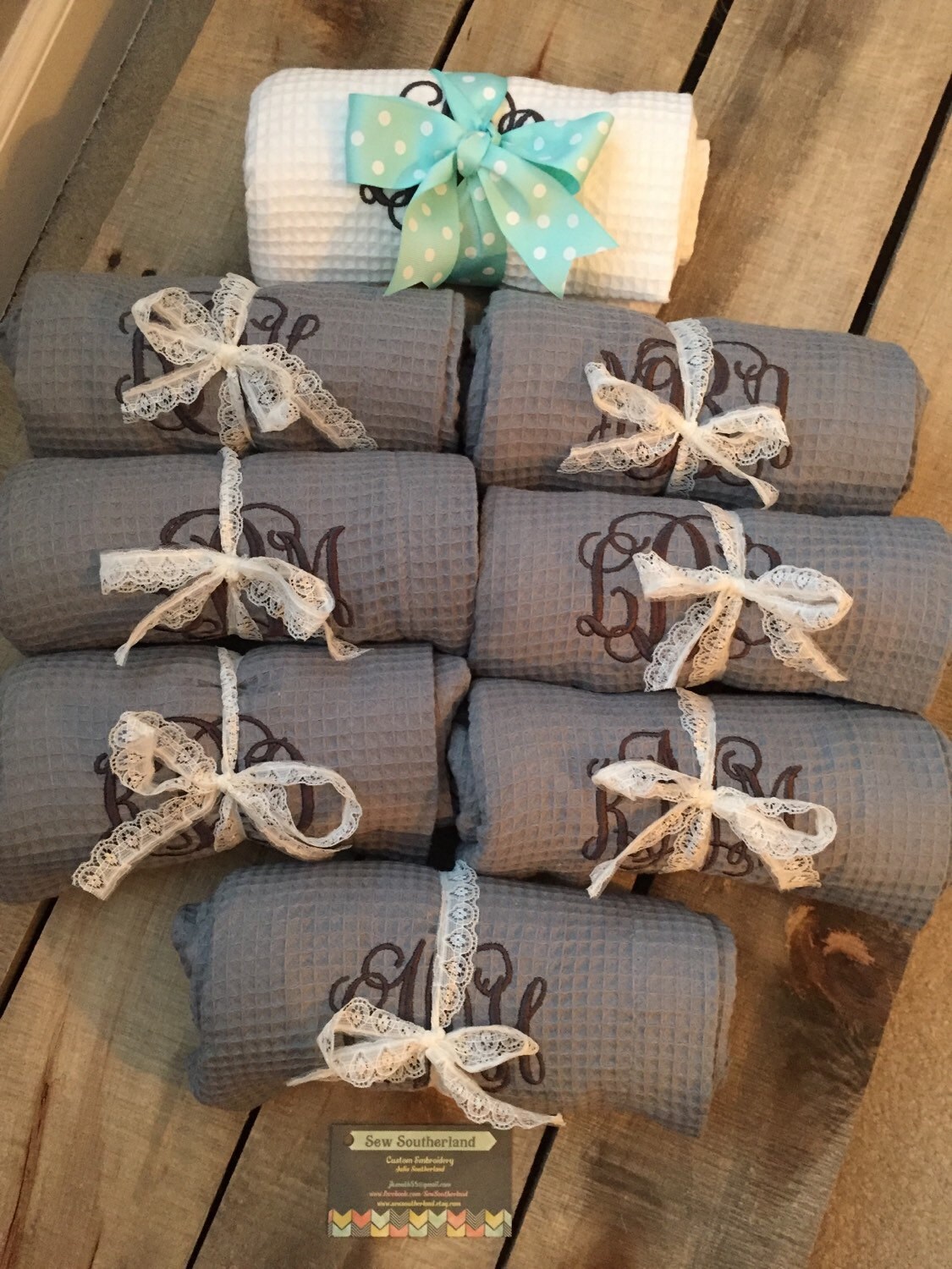 Waffel Weben Spa Handtuch Bad Wickeln Monogrammiert Brautjungfer/Hochzeit/Bridal Party/Geburtstag Geschenk von Etsy - SewSoutherland