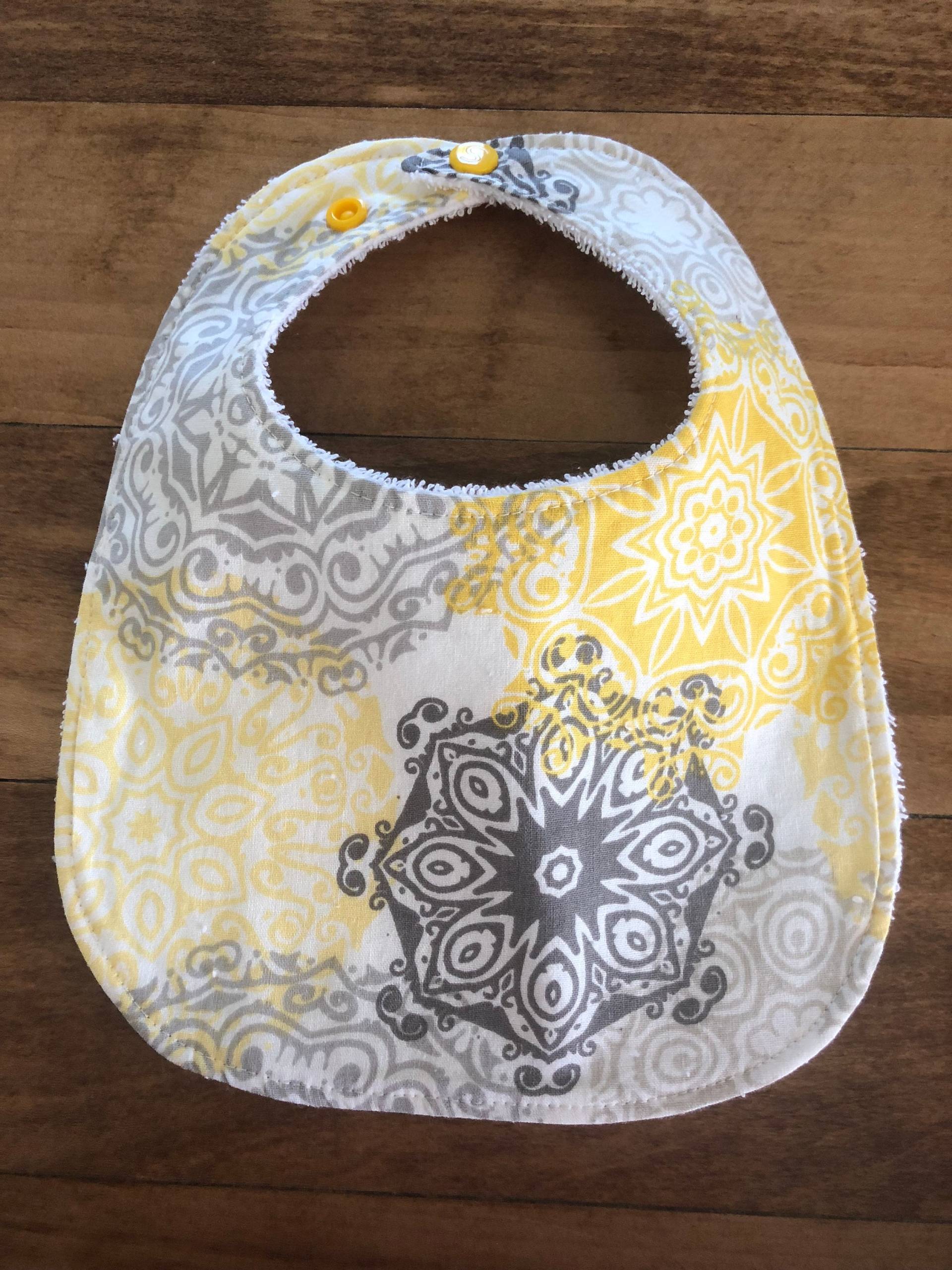 Gelb & Grau Medaillons Lätzchen - Kleinkind Oder von Etsy - SewXcited