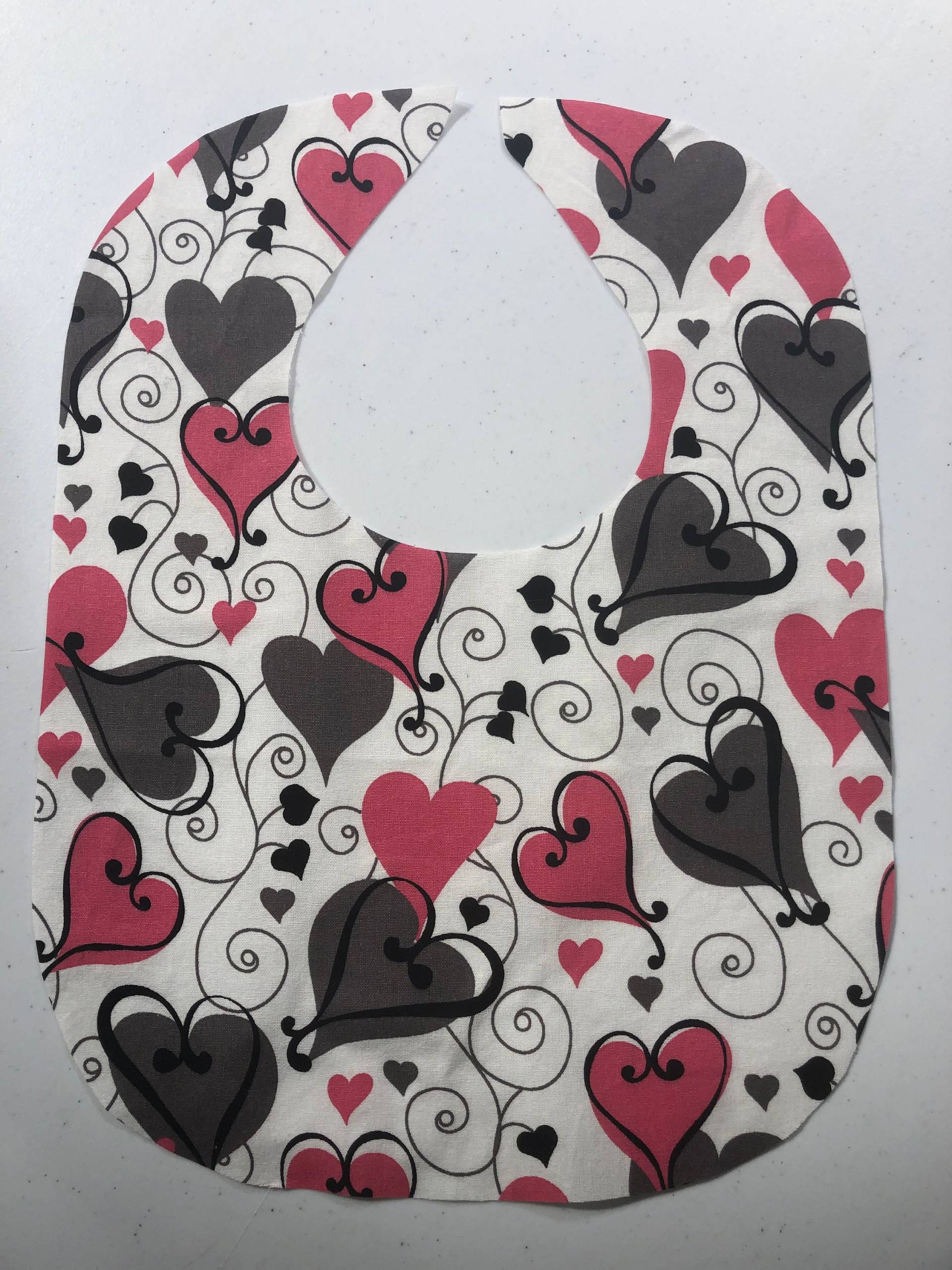 Pink & Grey Hearts Lätzchen - Kleinkind Oder von Etsy - SewXcited