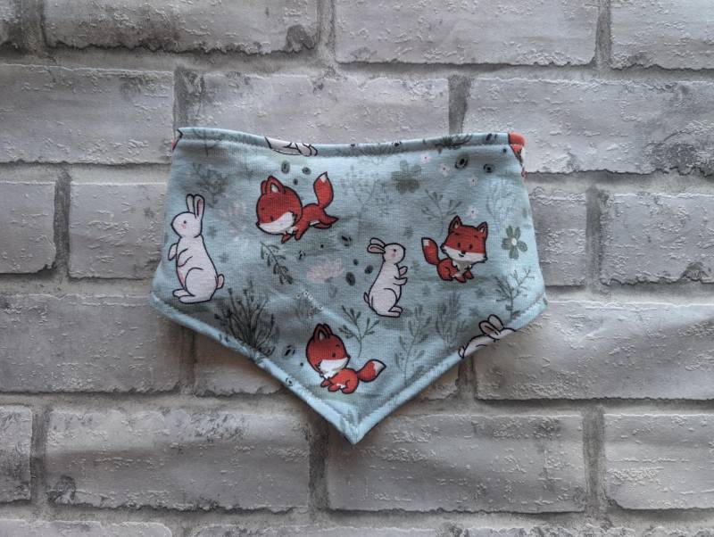 Halstuch Sabberlatz Spucktuch Baby Häschen Fuchs Niedlich Türkis Wiese Geschenk Jersey Natur Hase Blümchen Weich Soft 0-18 Monate Lätzchen von Etsy - Sewyoru
