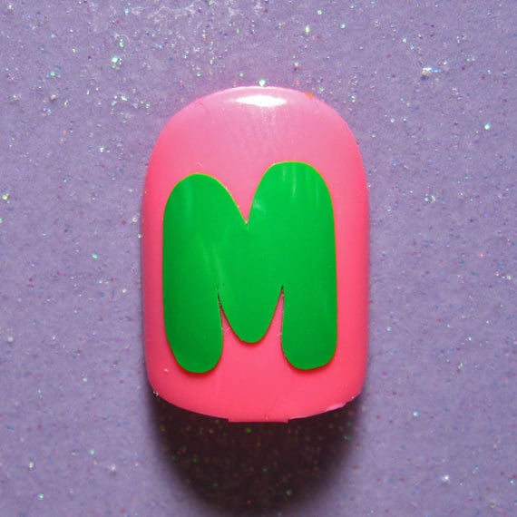 78 Buchstaben Nagel Abziehbilder, Kawaii Nägel, Aufkleber, Nagelkunst von Etsy - ShellsVinylDecals