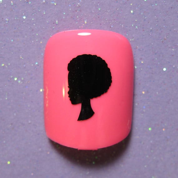 Afro Frau Nagel Aufkleber, Natürliche Haar Sticker | 50/100 Afro Frau Nagel Aufkleber, Natürliche Haar Sticker | 50/100 von Etsy - ShellsVinylDecals