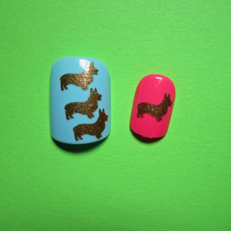 Glitzer Corgis Vinyl Nagel Aufkleber, Hund Mama Geschenk Glitzer Corgis Vinyl Nagel Aufkleber, Hund Mama Geschenk von Etsy - ShellsVinylDecals