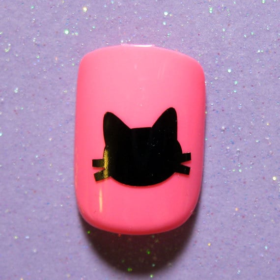 Kitty Katzen Nagel Aufkleber, Liebhaber Kunst, Geschenk, Abziehbilder von Etsy - ShellsVinylDecals