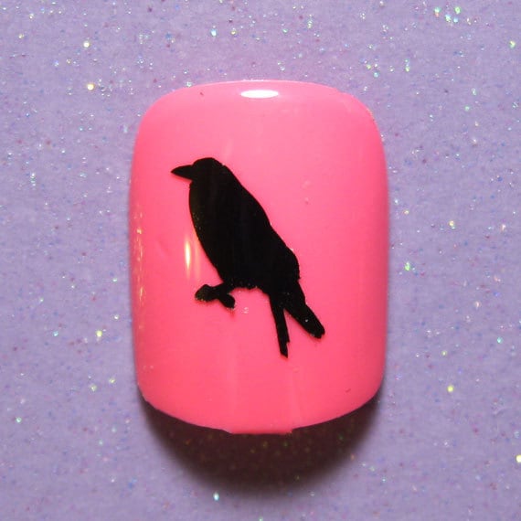 Krähe Nagel Abziehbilder, Aufkleber, Vogel Nagelkunst, Rabe Halloween Nagelkunst Krähe Nagel Abziehbilder, Aufkleber, Vogel Nagelkunst, Rabe Halloween Nagelkunst von Etsy - ShellsVinylDecals