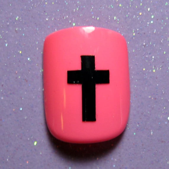 Kreuz Nagel Aufkleber, Kunst, Vinyl Abziehbilder, Nagelkunst, Nagelkunst von Etsy - ShellsVinylDecals