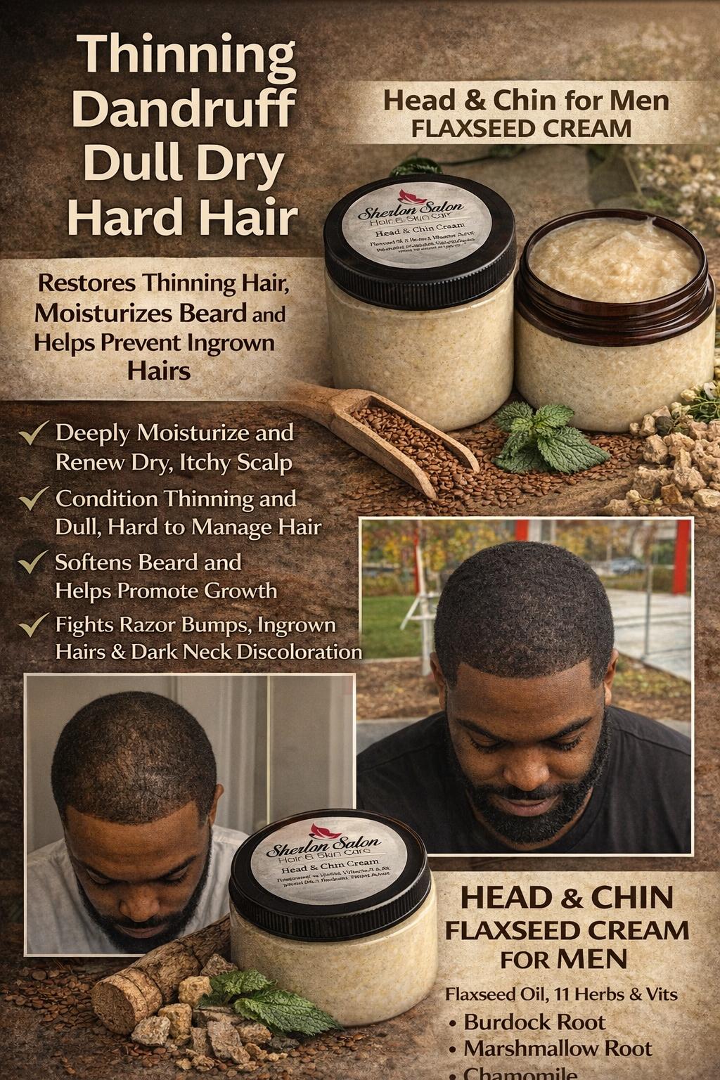 Head & Chin Leinsamen Für Männer Creme von Etsy - SherlonSalon