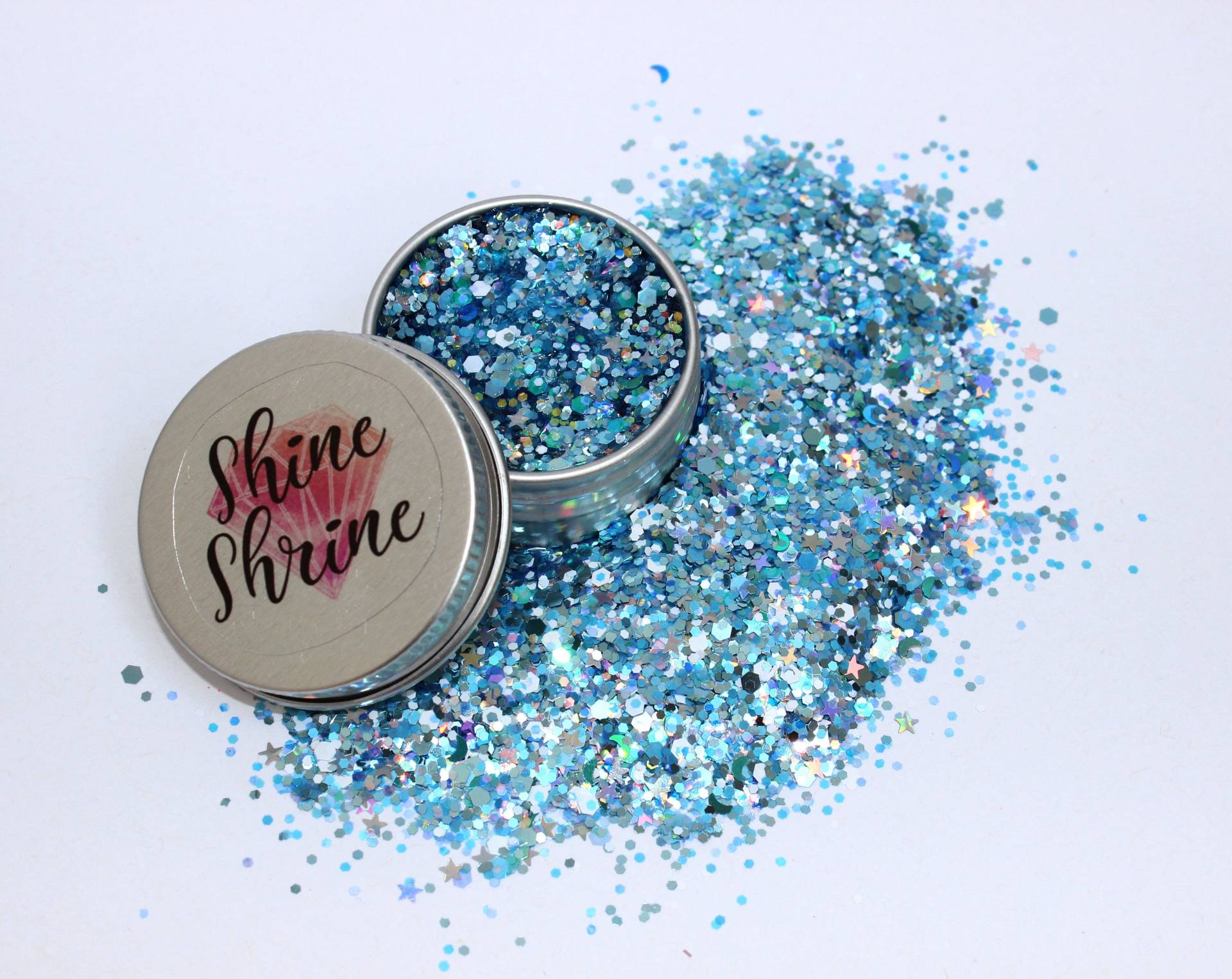 Ice Blast Festival Glitter Gel Mit Blau, Weiß Und Gold Funkelt Chunky Für Gesicht, Körper Haare Lang Anhaltende, Gebrauchsfertiges Aloe von Etsy - ShineShrineGlitter