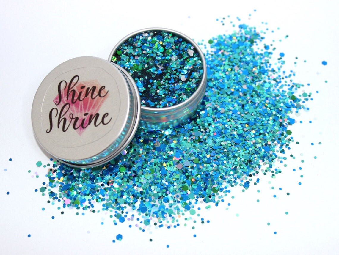 Meerjungfrau-Skalen Festival Glitter Gel Blau, Grün Und Silber Chunky Für Gesicht Körper Haare Lang Anhaltende Bereit, Aloe Zu Verwenden Meerjungfrau-Skalen Festival Glitter Gel Blau, Grün Und Silber Chunky Für Gesicht Körper Haare Lang Anhaltende Bereit, Aloe Zu Verwenden von Etsy - ShineShrineGlitter