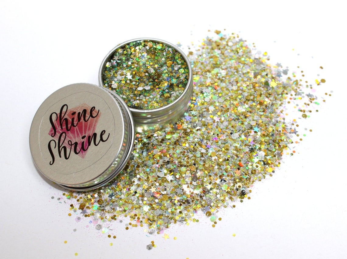Sunbeam Festival Glitter Gel Mit Gelbgold Und Silber Funkelt Chunky Für Gesicht, Körper Haare Lang Anhaltende, Gebrauchsfertiges Aloe Sunbeam Festival Glitter Gel Mit Gelbgold Und Silber Funkelt Chunky Für Gesicht, Körper Haare Lang Anhaltende, Gebrauchsfertiges Aloe von Etsy - ShineShrineGlitter