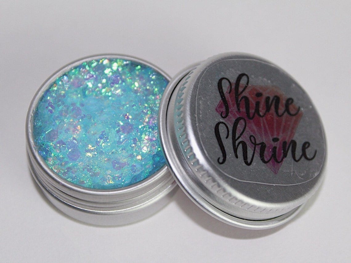 Wavey Festival Glitter Gel Mit Baby Blau Und Regenbogen Funkelt Chunky Für Gesicht Körper Haare Lang Anhaltende Bereit Zu Verwenden Aloe von Etsy - ShineShrineGlitter