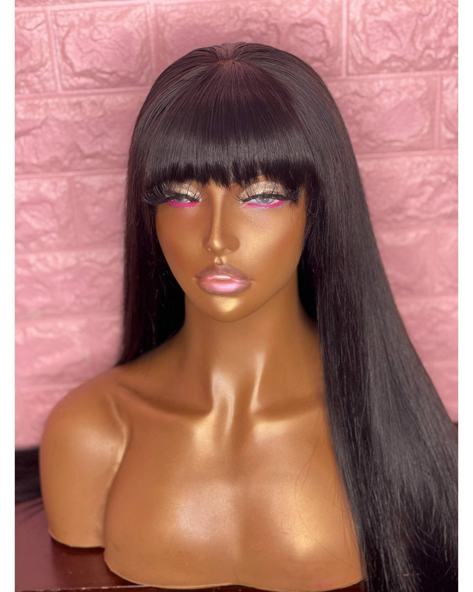 24In Straight Bang Perücke Maschine Hergestellt 24In Straight Bang Perücke Maschine Hergestellt von Etsy - ShopBewigged