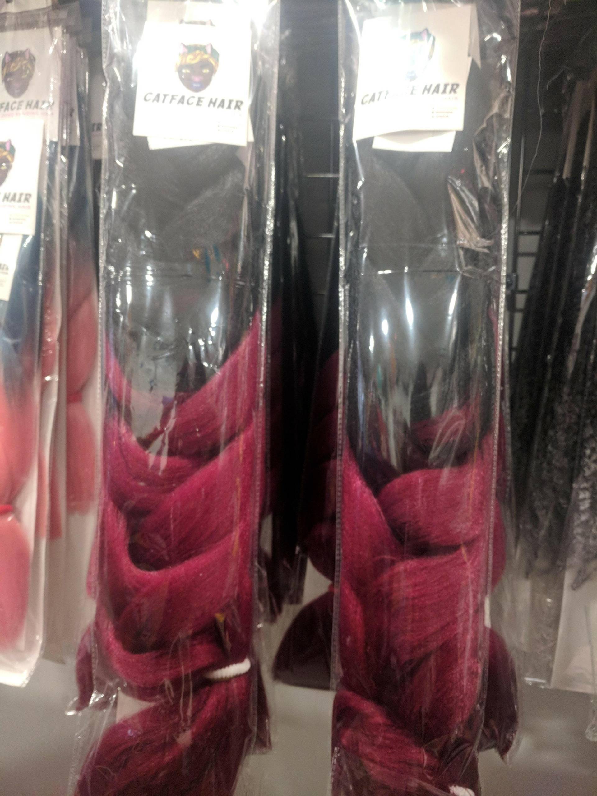Black Burgundy Braiding Haar 34 Zoll Großpackung 165G Catface-Haar von Etsy - ShopCatface