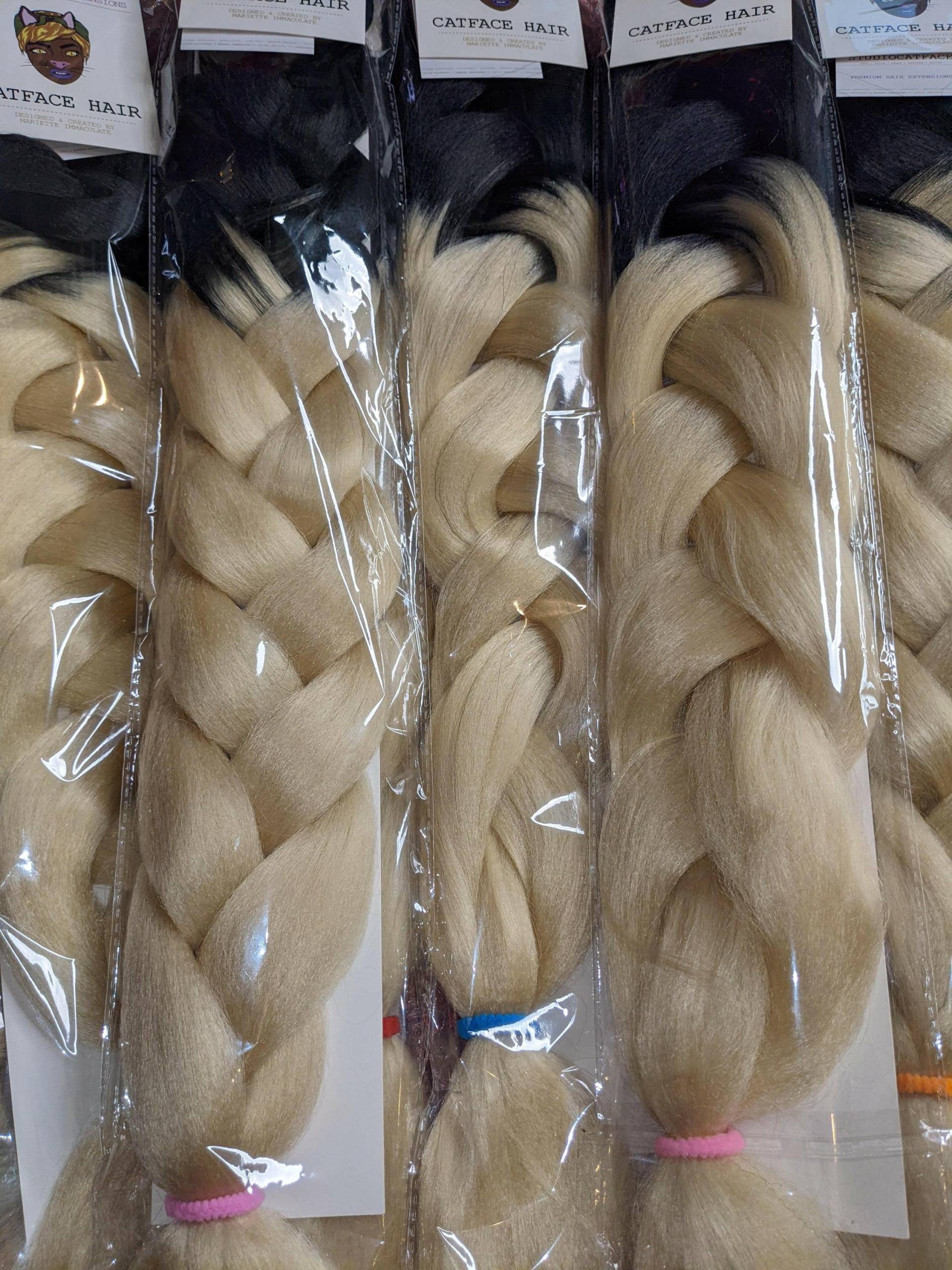 Black & Blonde - Zweifarbige Ombre 34 Zoll 165G Catface Haar von Etsy - ShopCatface