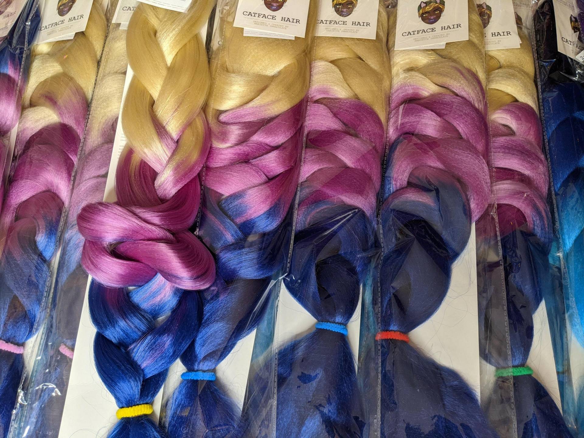 Blonde & Lavendel Ivy Ombre - Dreifarbiges 34 Zoll 165G Katzenhaar von Etsy - ShopCatface