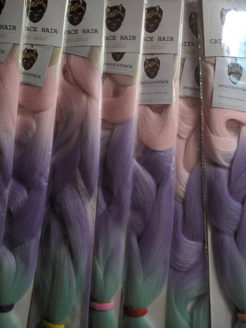 Blonde & Midnight Pastel Crush Four Tone Ombre - 30 Zoll Catface Flechthaar Nach Maß von Etsy - ShopCatface