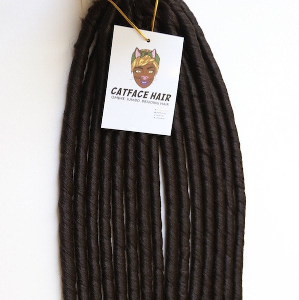 Catface Boho Faux Locs Dunkelbraun Für Häkeln Zöpfe von Etsy - ShopCatface