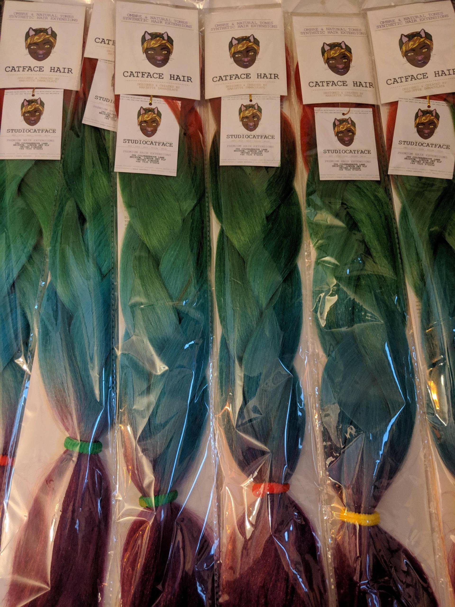 Catface Haar Beere Regenbogen Ombre Jumbo Flechthaar von Etsy - ShopCatface