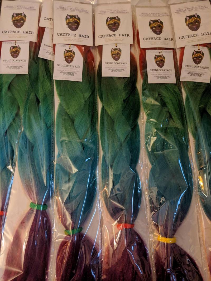 Catface Haar Beere Regenbogen Ombre Jumbo Flechthaar von Etsy - ShopCatface